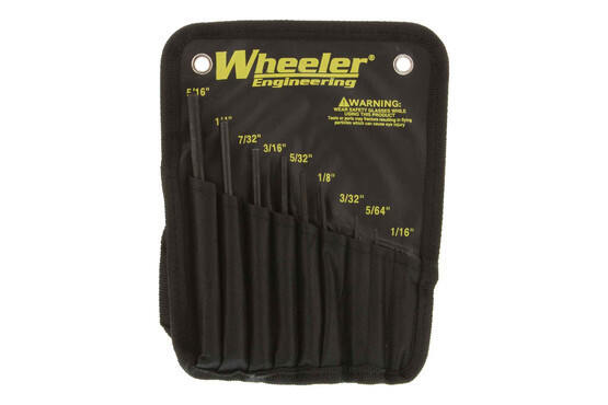 The Wheeler Engineering Roll Pin Punch Set comes with 9 different sizes